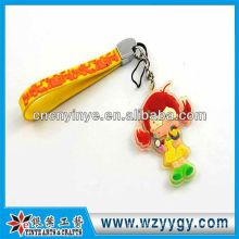 Popular OEM soft PVC phone hanging for promotional gift